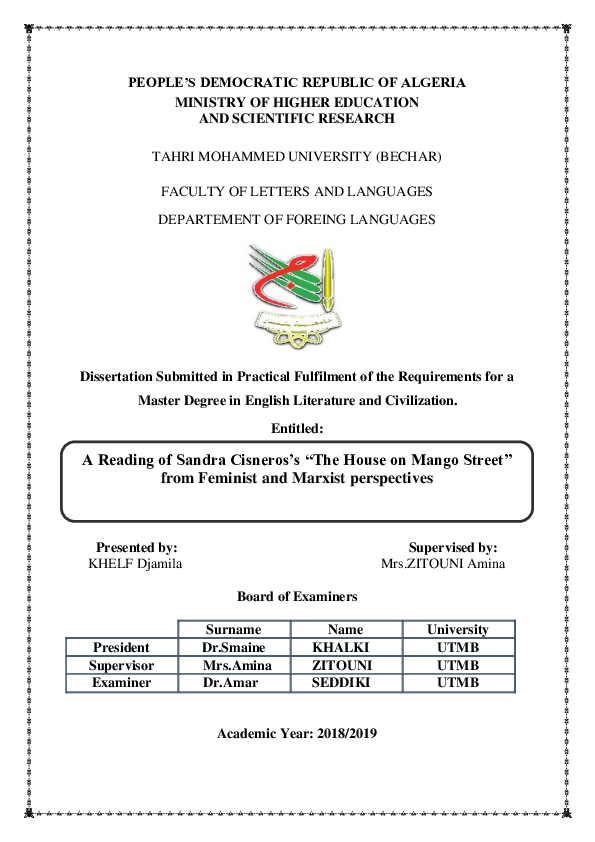 Master dissertation algeria picture