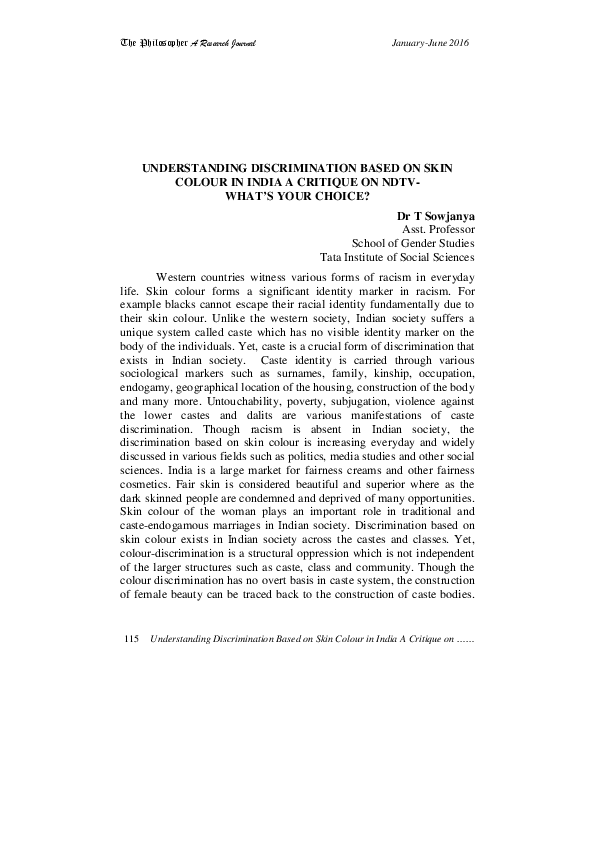 Skin tone affects job chances image