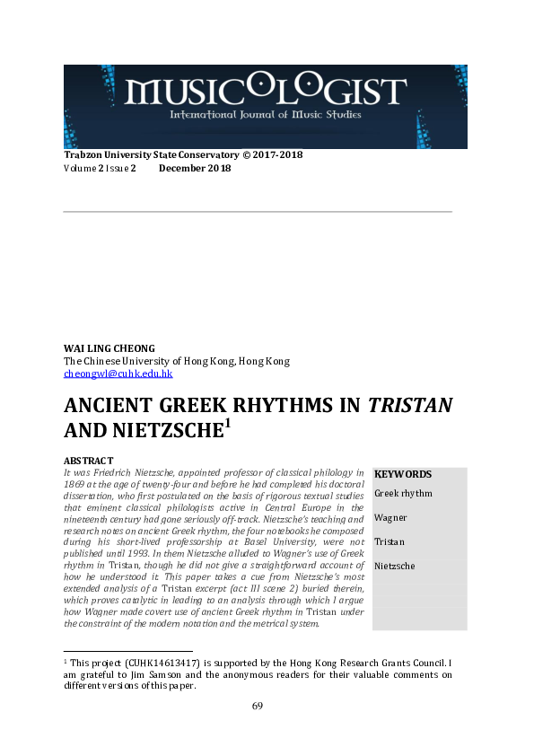 (PDF) Ancient Greek Rhythms in Tristan and Nietzsche.pdf
