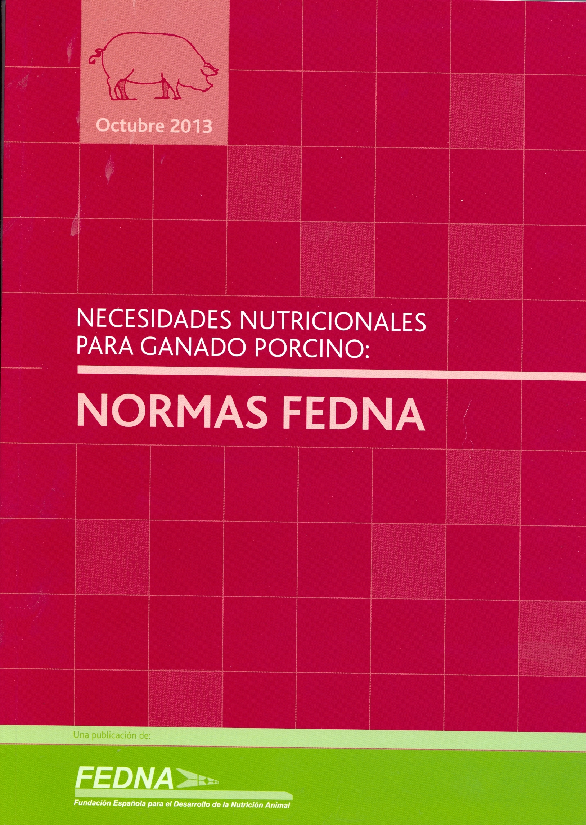 (PDF) NECESIDADES NUTRICIONALES PARA GANADO PORCINO NORMAS FEDNA (2ª