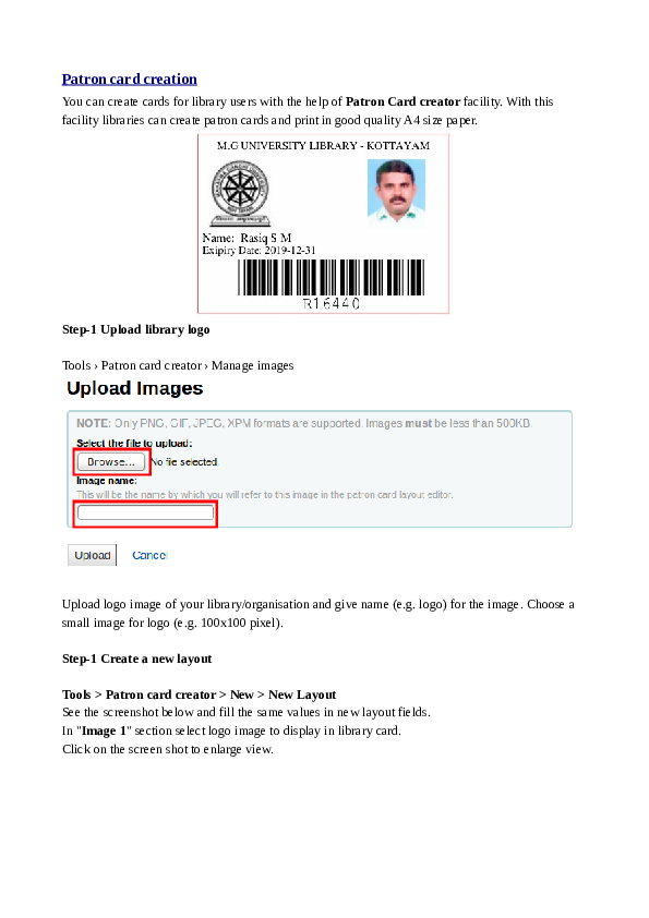 Patron card creation Selina Al Academia.edu