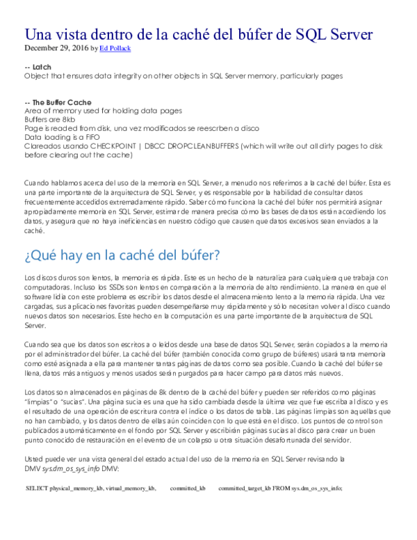 (DOC) SQL buffers