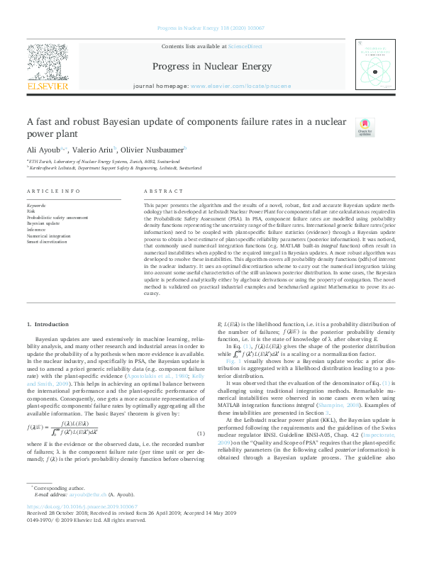 (PDF) A fast and robust Bayesian update of components failure rates in ...