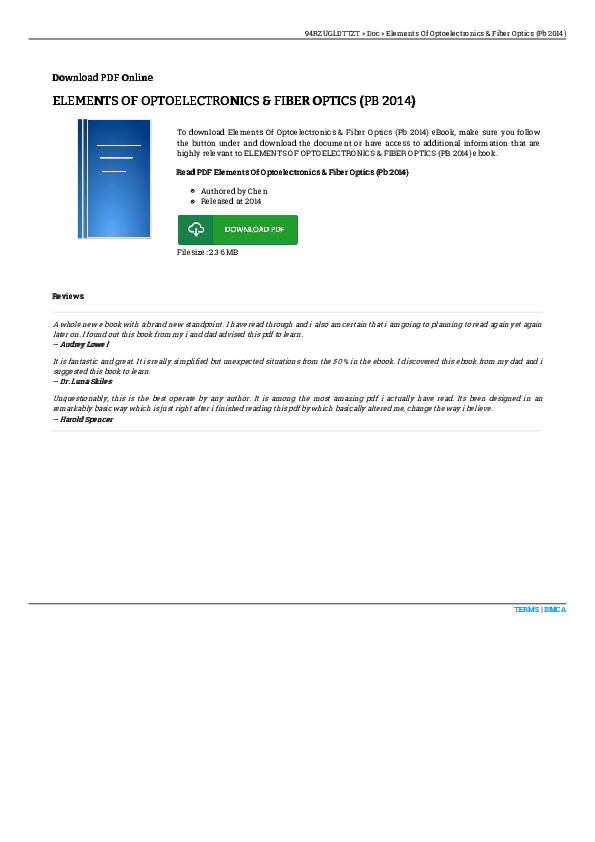 (PDF) Elements Of Optoelectronics & Fiber Optics (Pb 2014