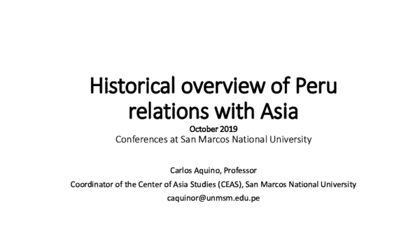 (PPT) Historical overview of Peru and asia relations