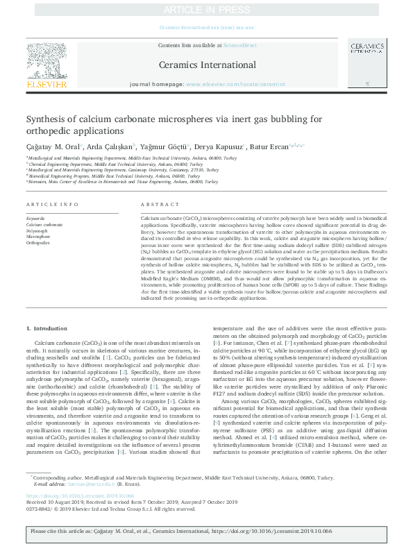 (PDF) Synthesis of calcium carbonate microspheres via inert gas ...