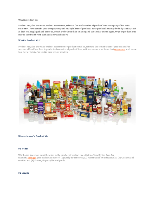 (DOC) Product mix