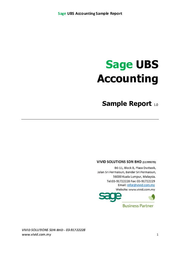 (PDF) Sage UBS Accounting Sample Report Sage UBS Accounting Sample