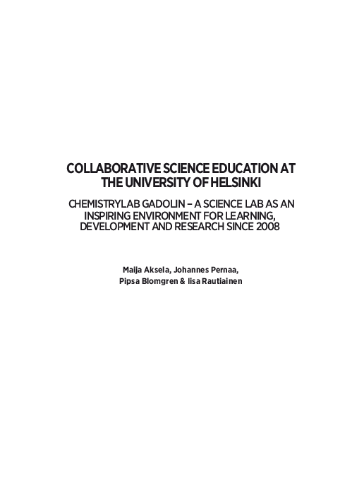 (PDF) Collaborative science education at the University of Helsinki ...
