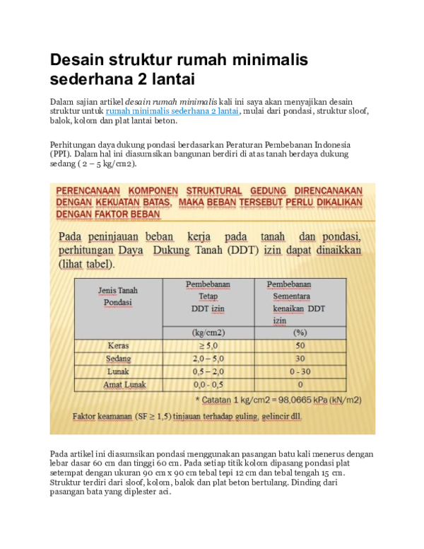 Perhitungan Struktur Rumah 2 Lantai Berbagi Struktur
