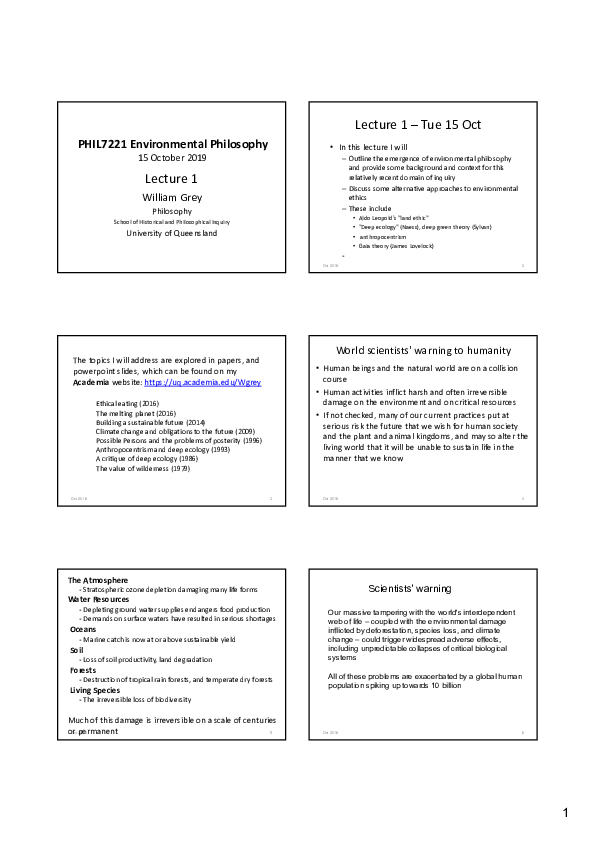 (PDF) The Many Faces of Environmental Ethics (2019) William Grey