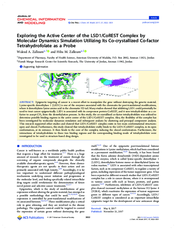 (PDF) Exploring the Active Center of the LSD1/CoREST Complex by ...