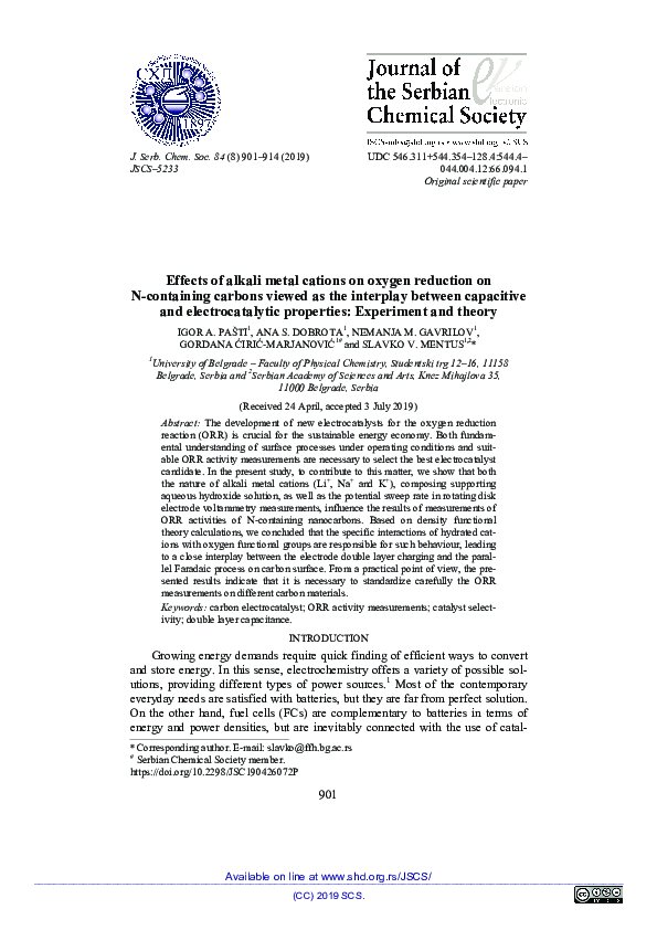 (PDF) Effects of alkali metal cations on oxygen reduction on N ...