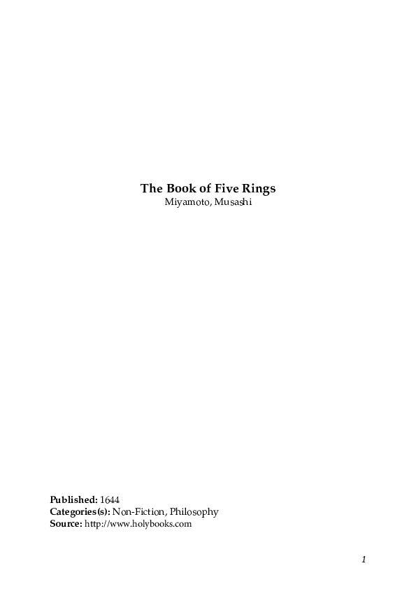 (PDF) The Book of Five Rings