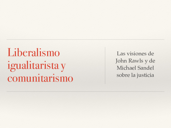 Liberalismo Y Comunitarismo Un Debate Inacabado