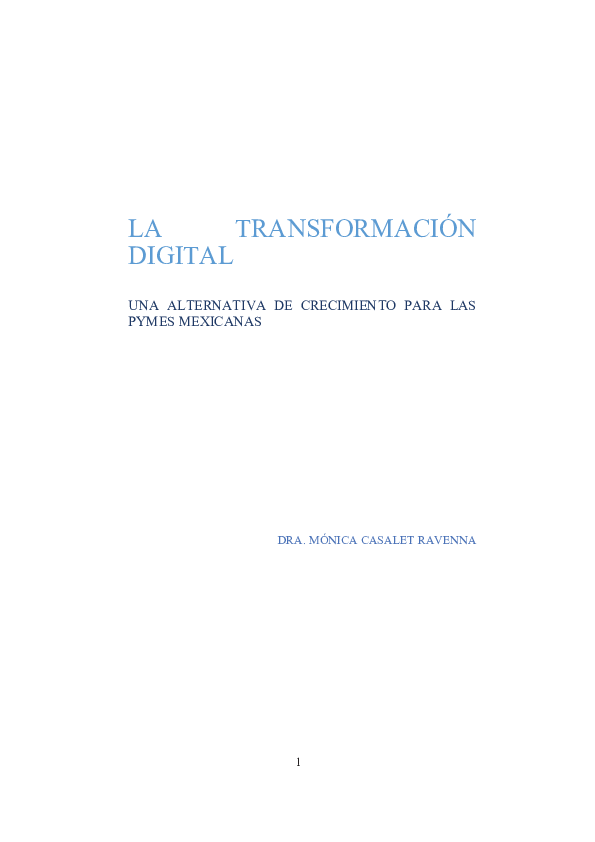 (PDF) LA TRANSFORMACIÓN DIGITAL UNA ALTERNATIVA DE CRECIMIENTO PARA LAS ...