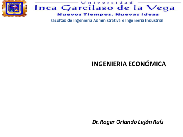 (PDF) INGENIERIA ECONÓMICA