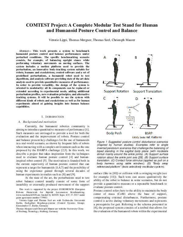 (PDF) COMTEST Project: A Complete Modular Test Stand for Human and ...