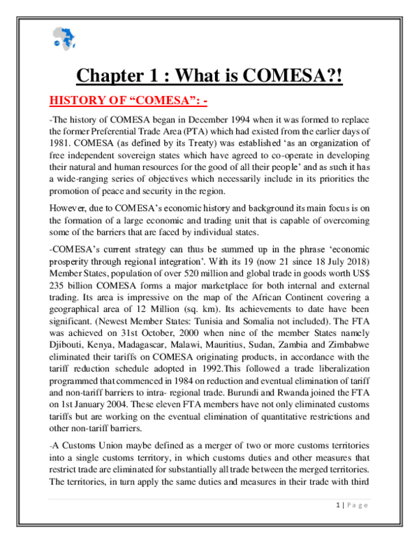 Comesa countries picture