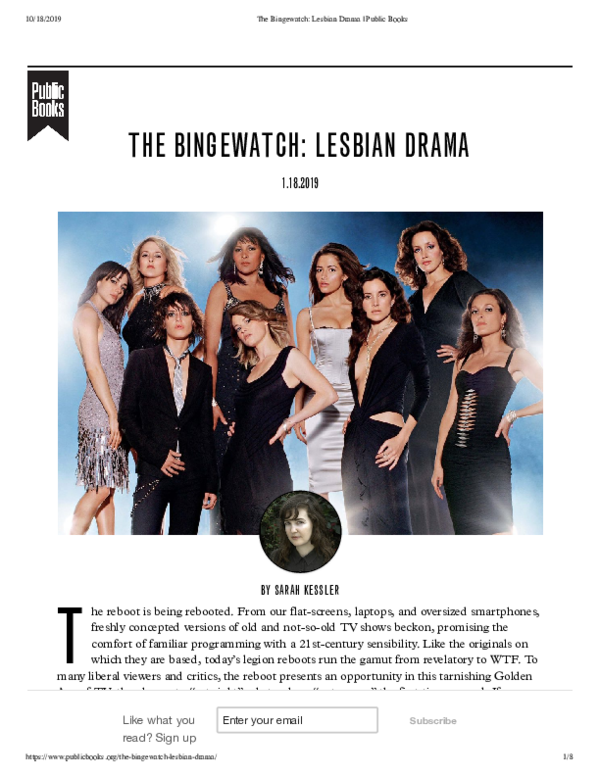 PDF) The Bingewatch: Lesbian Drama