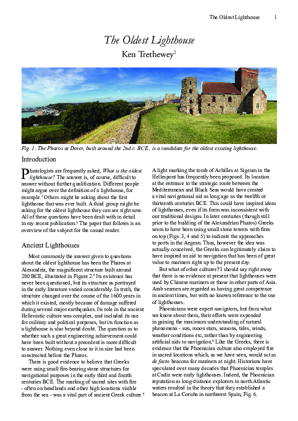 (PDF) The Oldest Lighthouse