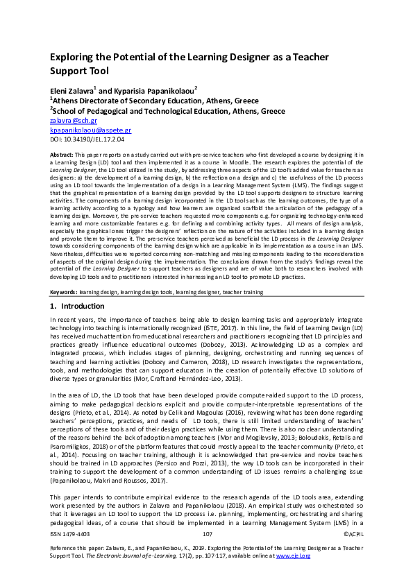 (PDF) Exploring the Potential of the Learning Designer as a Teacher ...