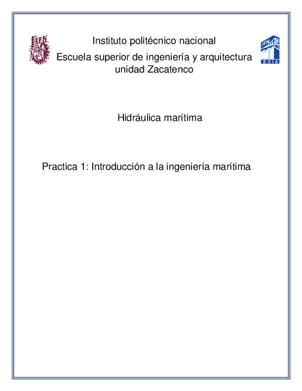Introducción a la ingeniería marítima