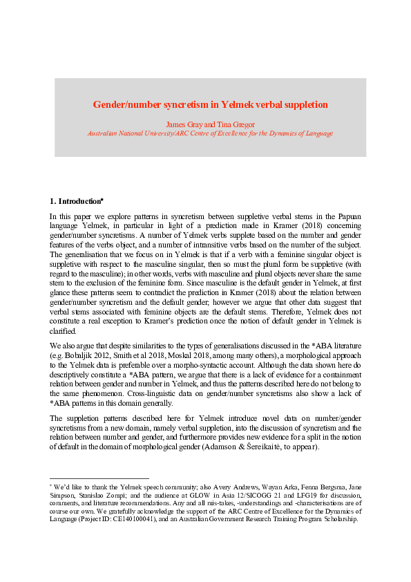 The Australian National University Linguistics Chl Academia Edu