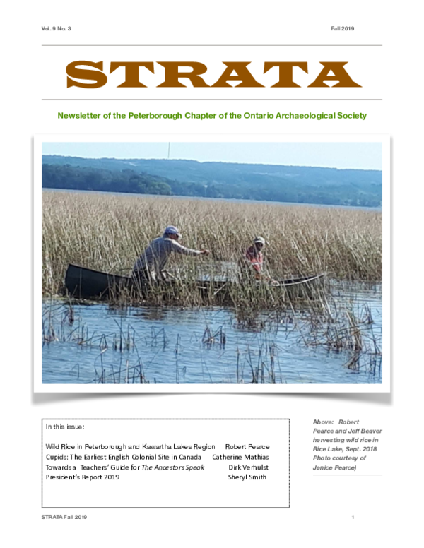 (PDF) Wild Rice in the Peterborough and Kawartha Lakes Region Robert