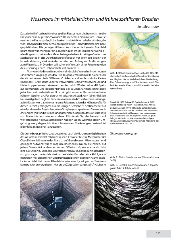 (PDF) Wasserbau im mittelalterlichen und frühneuzeitlichen Dresden. In