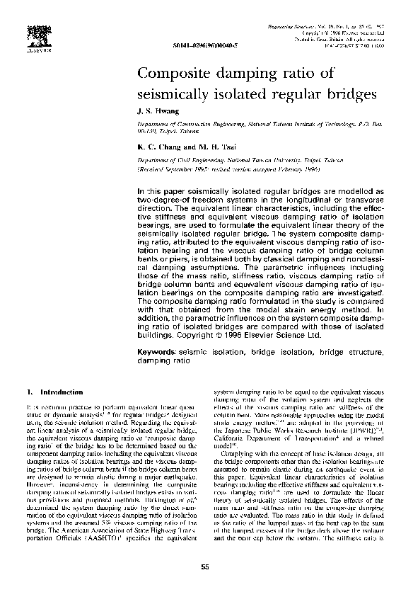(PDF) Composite damping ratio of seismically isolated regular bridges