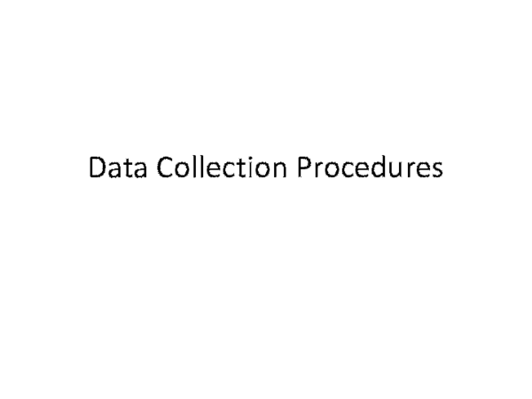 (PPT) Data Collection Procedures