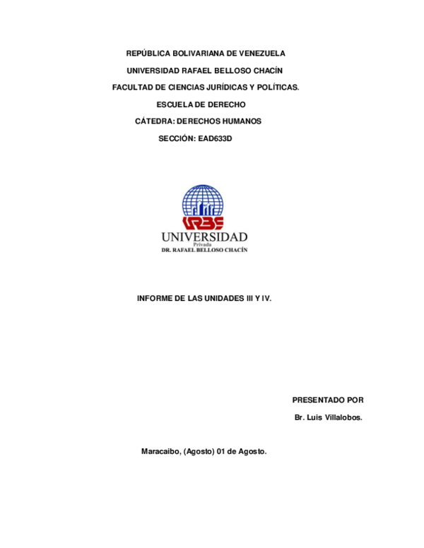 (DOC) REPÚBLICA BOLIVARIANA DE VENEZUELA UNIVERSIDAD RAFAEL BELLOSO ...
