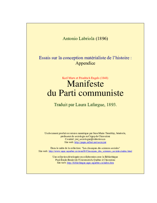 (PDF) Manifeste du Parti communiste