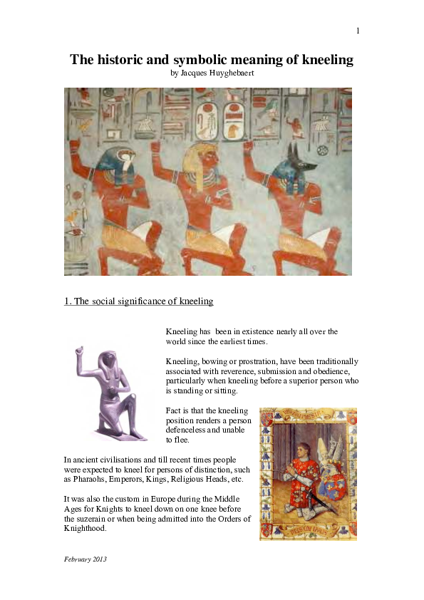 (PDF) The historic and symbolic meaning of kneeling Jacques