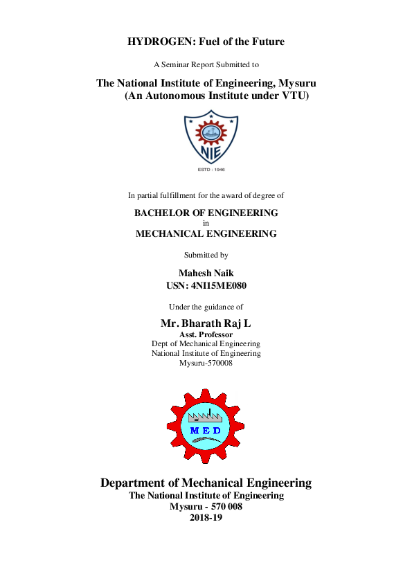 (PDF) Hydrogen fuel cells Mahesh Naik Academia.edu