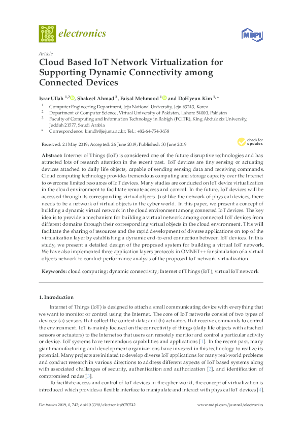 (PDF) Cloud Based IoT Network Virtualization for Supporting Dynamic ...