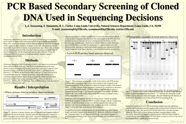 (PDF) PCR Based Secondary Screening of Cloned DNA Used in Sequencing ...