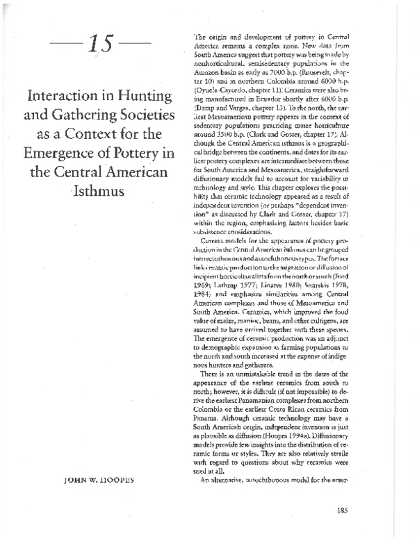 (PDF) Interaction in Hunting and Gathering Societies as a Context for