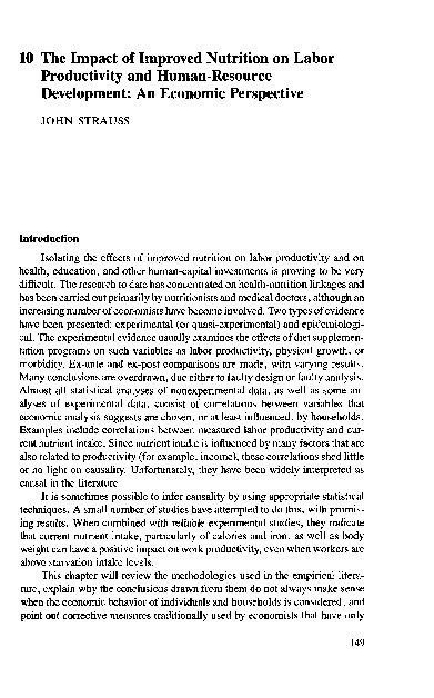 (PDF) 10 The Impact of Improved Nutrition on Labor Productivity and ...
