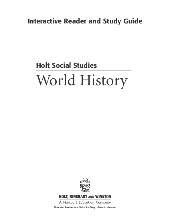 PDF) World History Interactive Reader and Study Guide