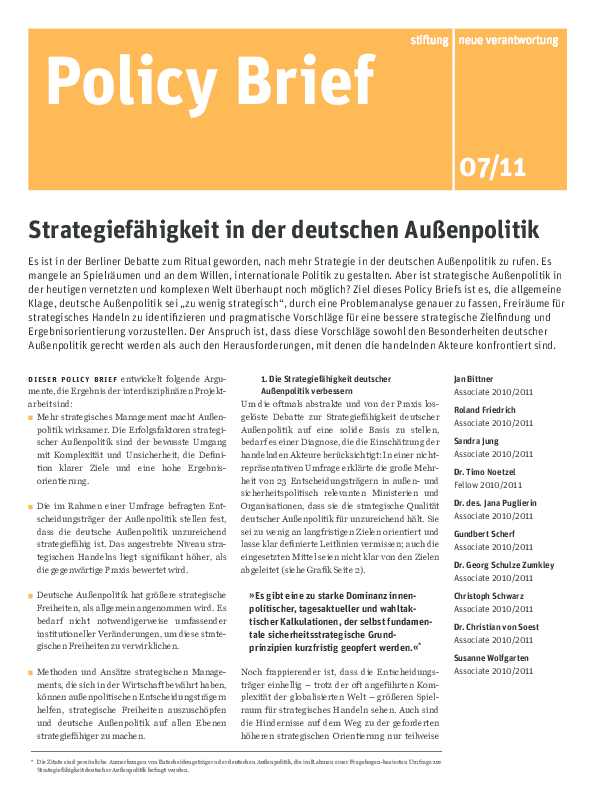 Pdf Strategiefahigkeit In Der Deutschen Aussenpolitik Georg Schulze Zumkley Academia Edu
