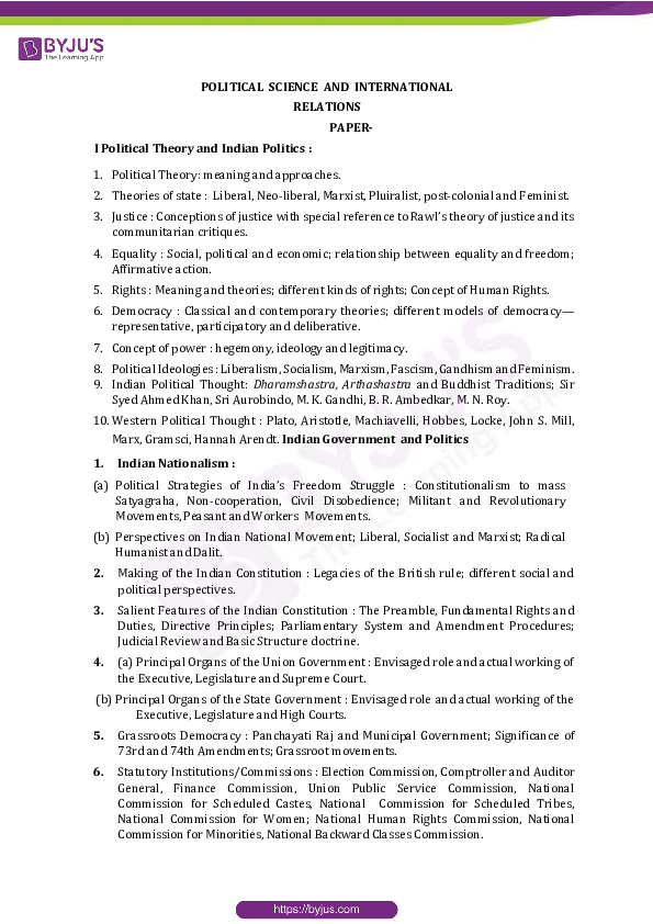 (PDF) POLITICAL SCIENCE AND INTERNATIONAL RELATIONS PAPER