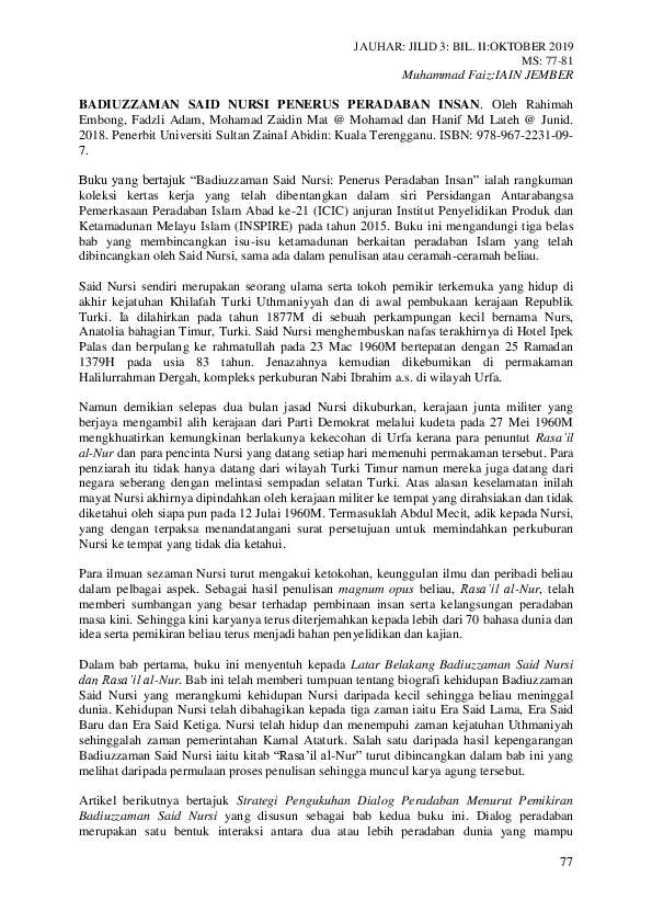 Pemikiran Dan Peradaban Islam Research Papers Academia Edu