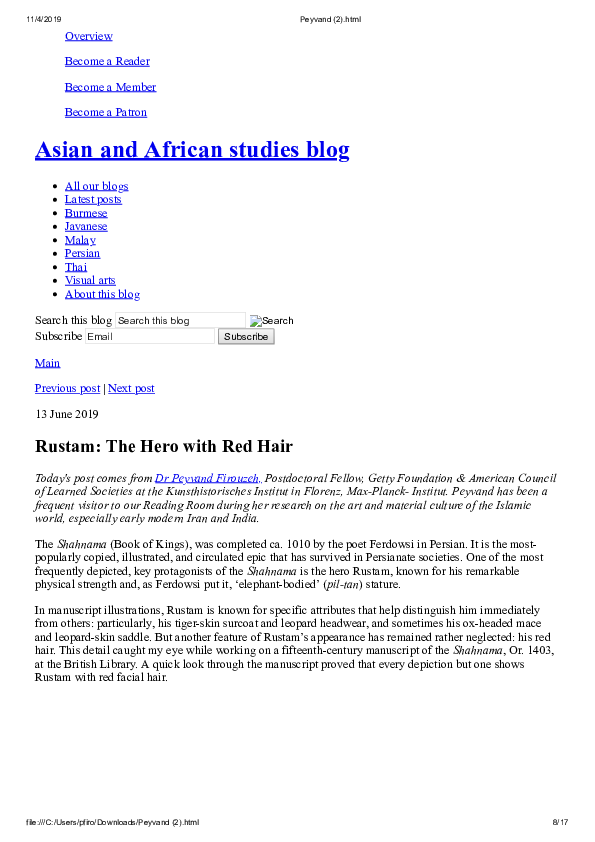 (PDF) Rustam: The Hero with Red Hair