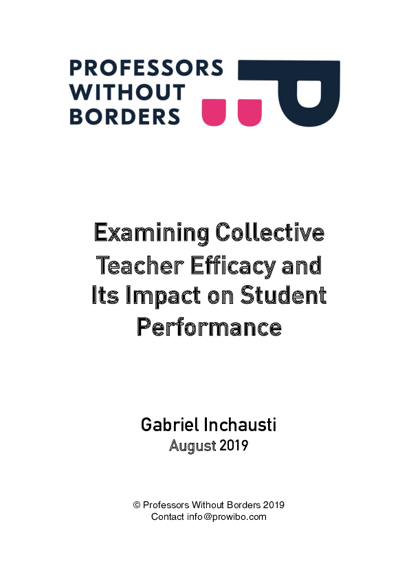 (PDF) Examining Collective Teacher Efficacy and Its Impact on Student ...