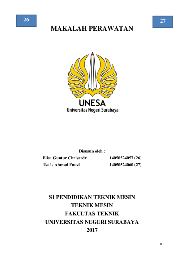 Doc Makalah Teknik Pemeliharaan Mesin Rahim Shiddiq Academia Edu