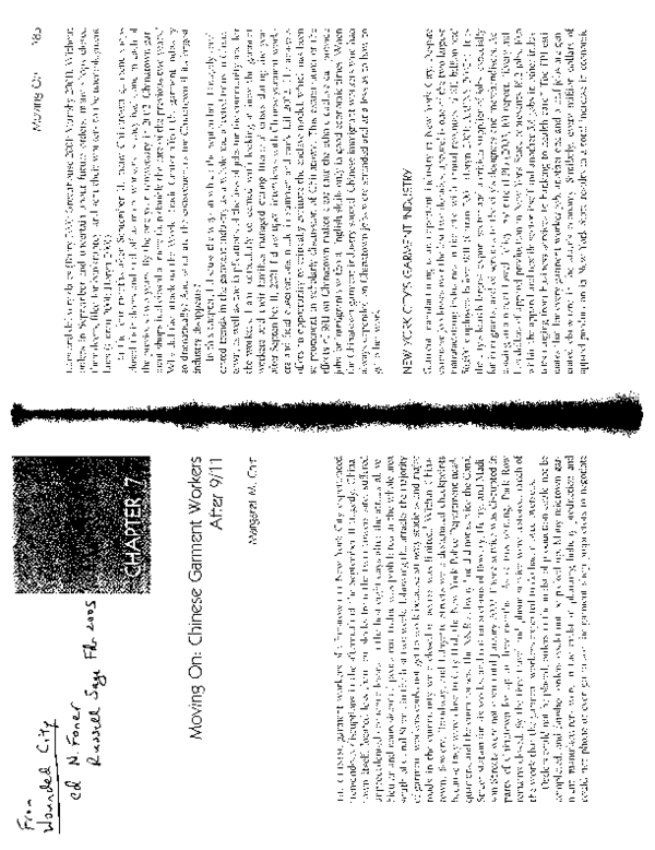 Pdf Moving On Chinese Garment Workers After 9 11 Margaret M Chin Academia Edu
