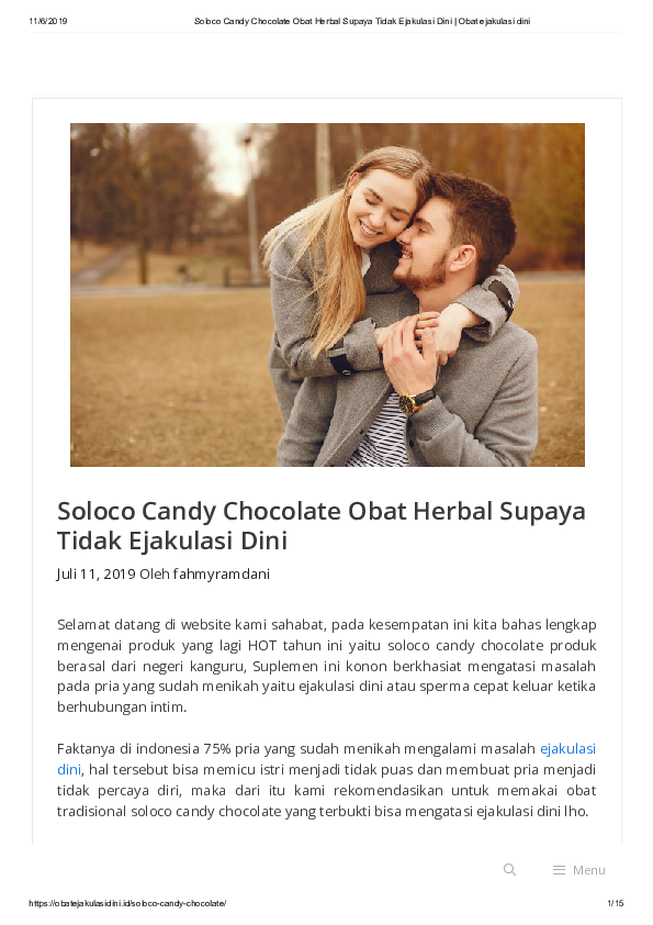 Pdf Soloco Candy Chocolate Obat Herbal Supaya Tidak Ejakulasi Dini Novi Novi Academia Edu