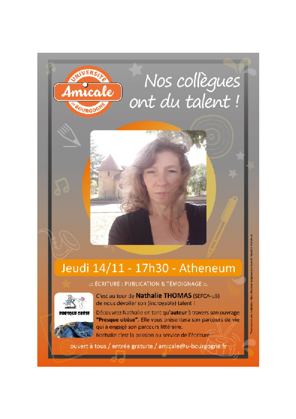 (PDF) Affiche nos collègues ont du talent | Nathalie Racamier-Thomas ...